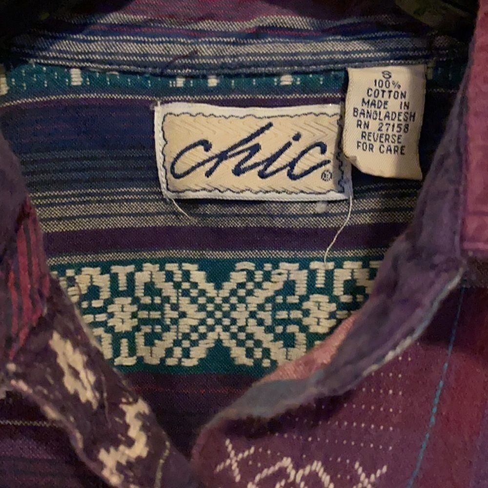 Chic | Vintage 90s Chic Patchwork Plaid Southwest… - image 6